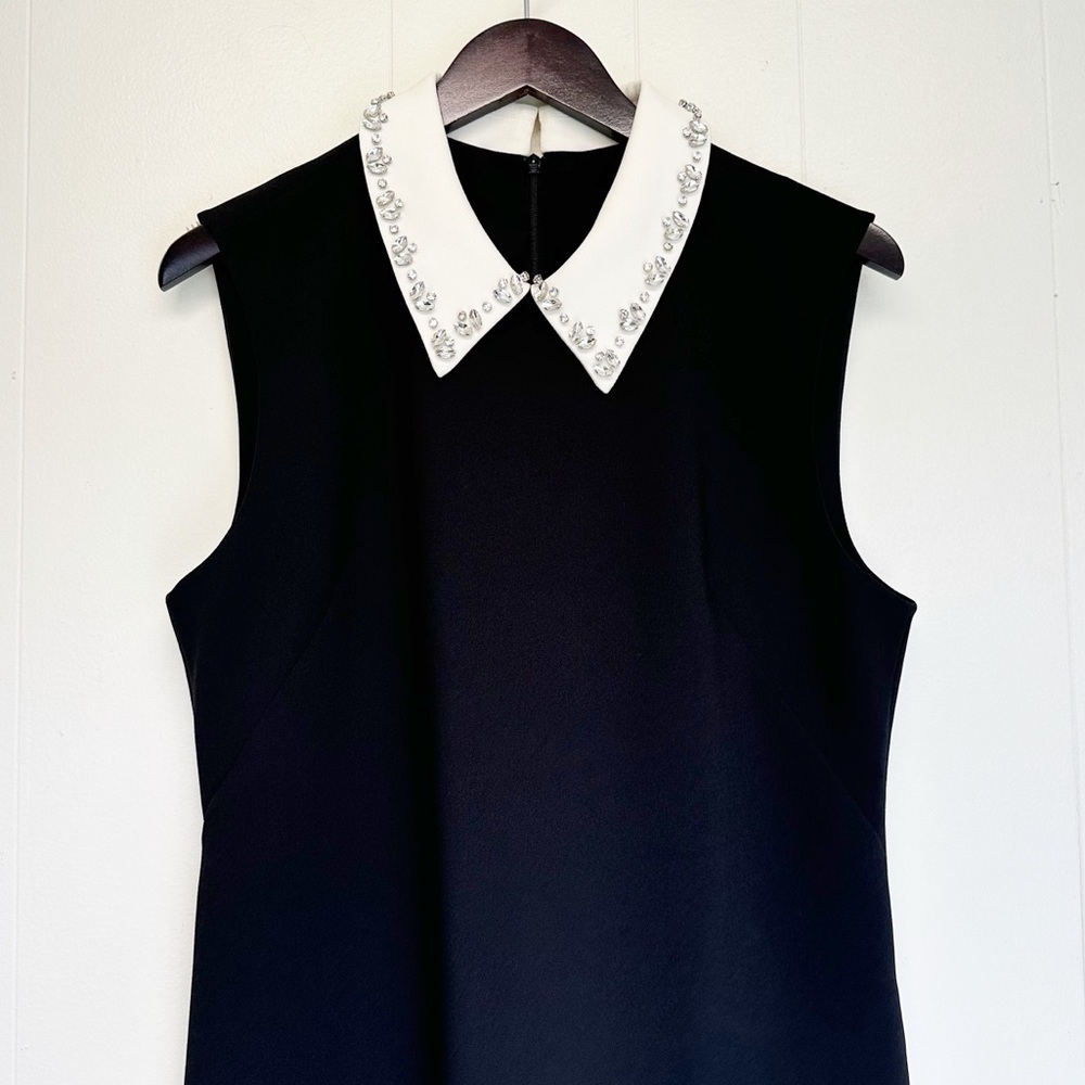 NWT J.CREW Embellished Collard Shift Dress In Stretch Crepe 12 - Picture 5 of 10